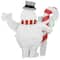 28" 3D Holiday Lighted Frosty with Candy Cane Tinsel Sculpture